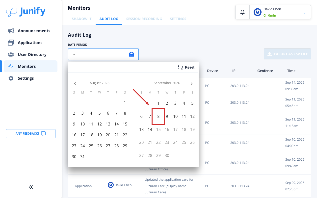 A calendar showing two months, open below the date field